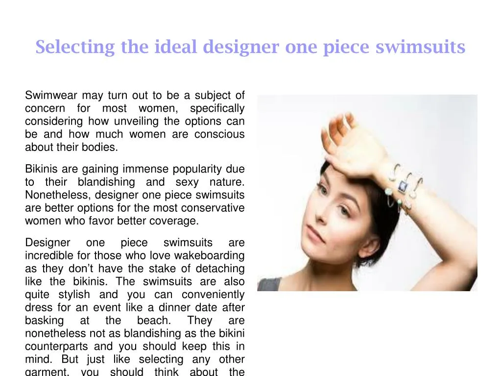 selecting the ideal designer one piece swimsuits