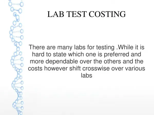 lab test costing