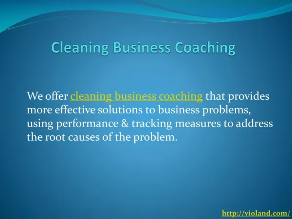 Cleaning Business Coaching