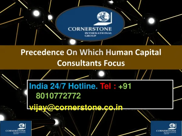 Precedence On Which Human Capital Consultants Focus