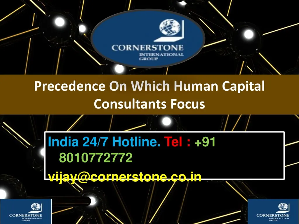 precedence on which human capital consultants