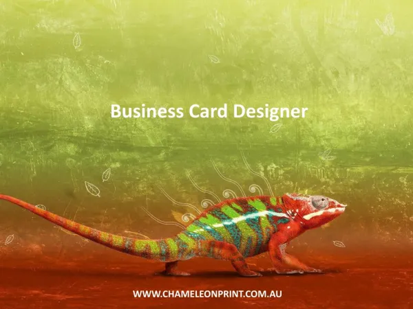 Business Card Designer - Chameleon Print Group