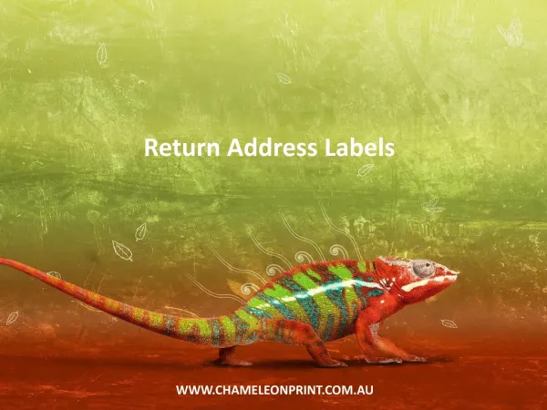 Return Address Labels - Chameleon Print Group