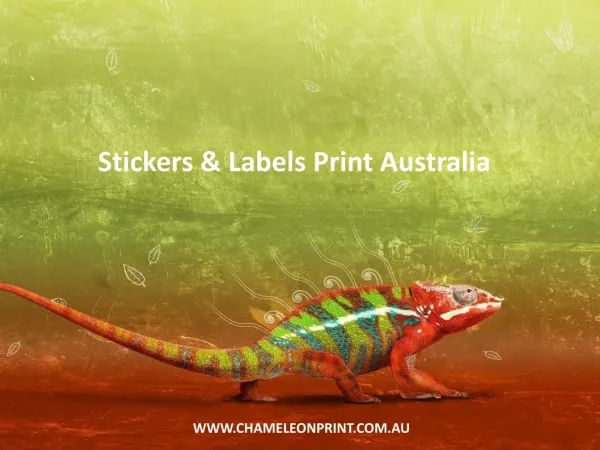 Stickers & Labels Print Australia - Chameleon Print Group