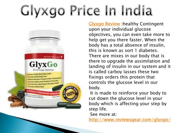 Glyxgo Reviews: Glyxgo Price in India