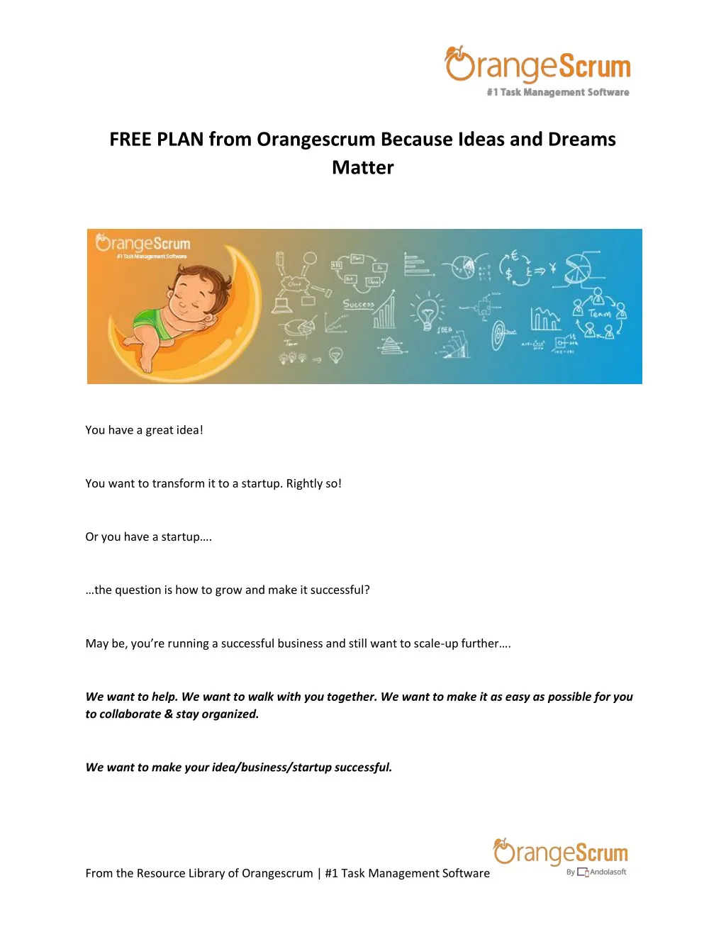 free plan from orangescrum because ideas