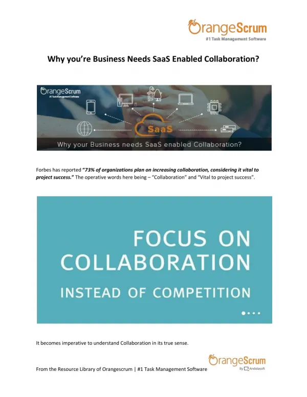 Why Your Business Needs SaaS Enabled Collaboration