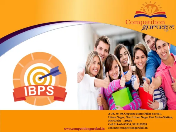 Best Bank (IBPS) Coaching Institute in Delhi NCR