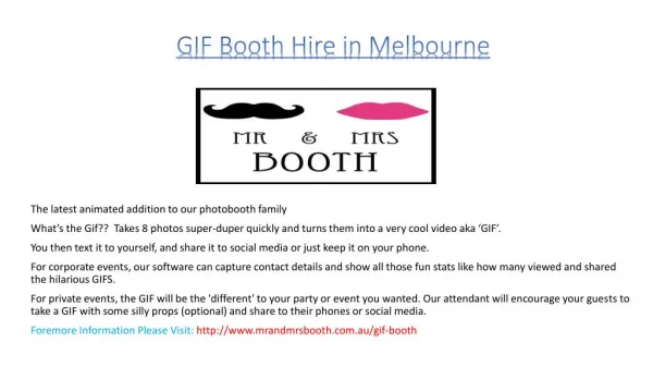 Professional GIf Booth Hire In Melbourne