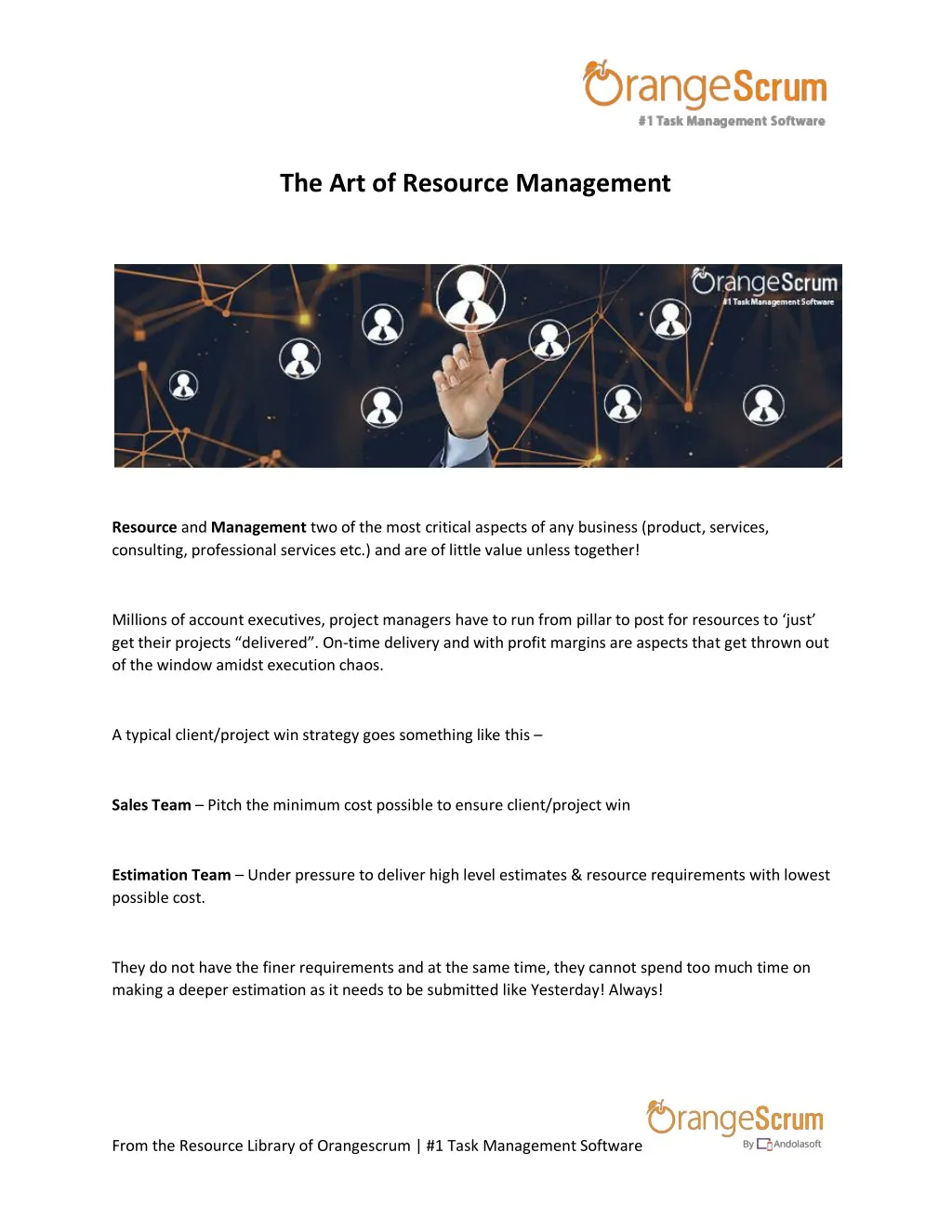 the art of resource management