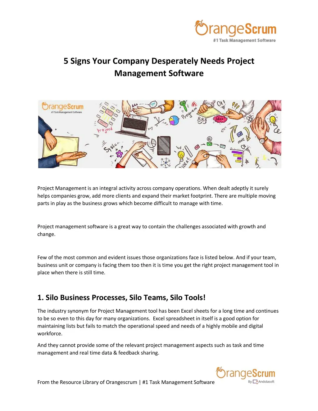 5 signs your company desperately needs project