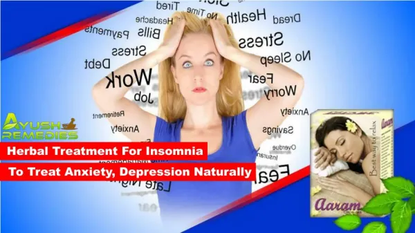Herbal Treatment for Insomnia to Treat Anxiety, Depression Naturally