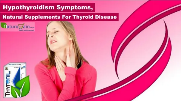 Hypothyroidism Symptoms, Natural Supplements for Thyroid Disease