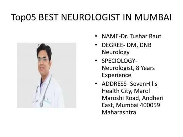Top 10 Neurologist in Mumbai, Find Best Neurologist in Mumbai, Reviews | 365Doctor