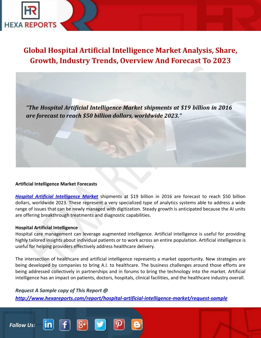 global hospital artificial intelligence market
