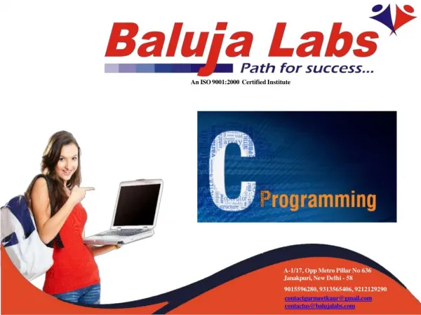 C programming course in janak puri, Dehi