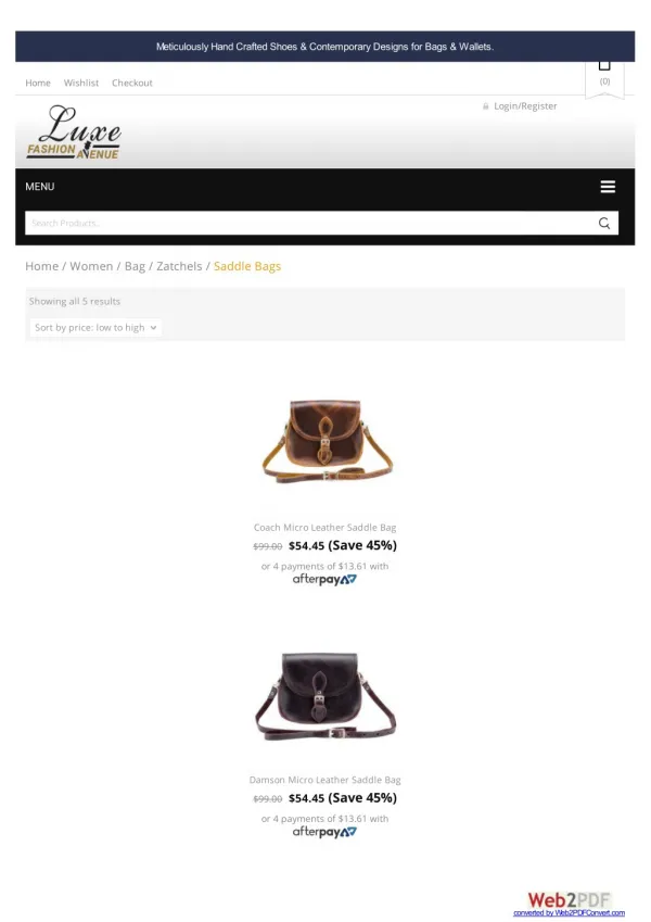 Brown Leather Bag on Sales