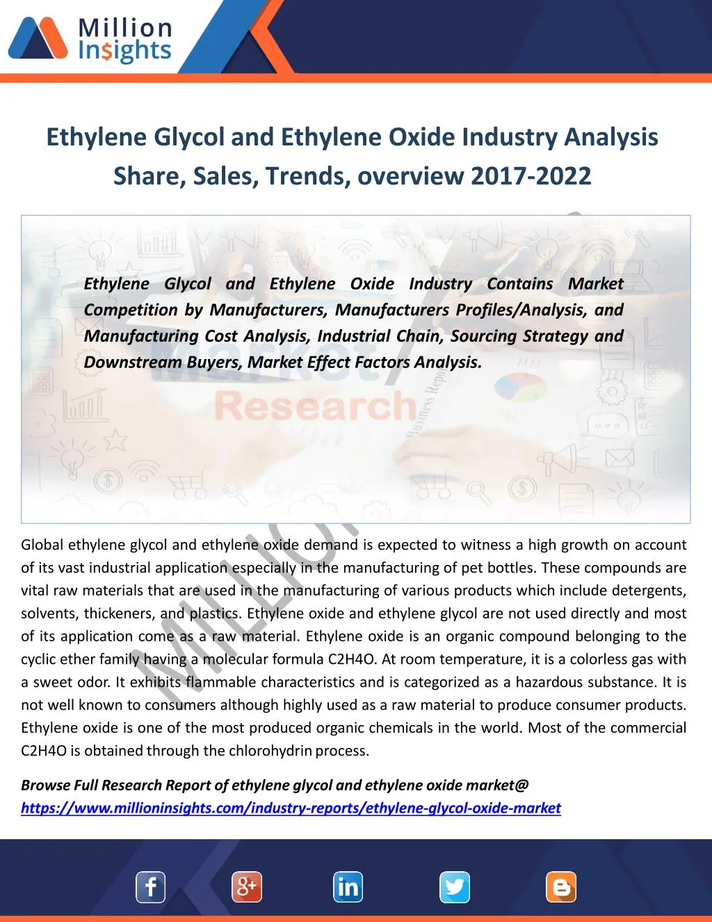 ethylene glycol and ethylene oxide industry analysis share sales trends overview 2017 2022
