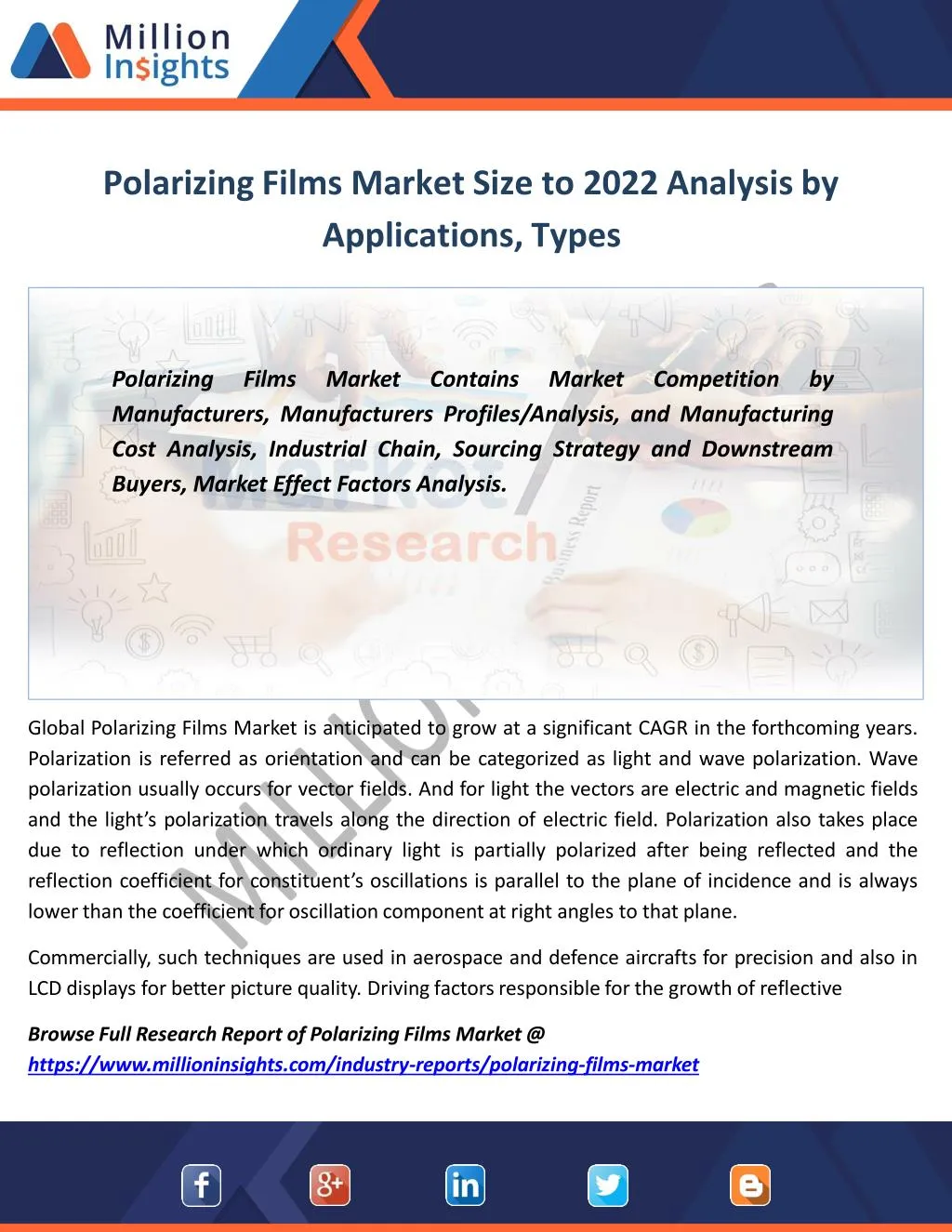 polarizing films market size to 2022 analysis by applications types