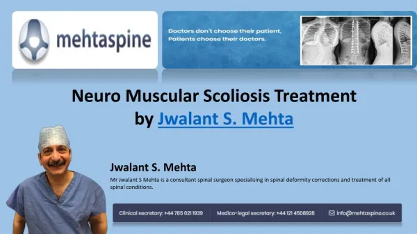 Neuro Muscular Scoliosis Treatment by Dr Jwalant S.Mehta