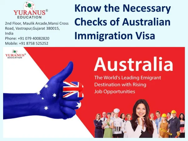 Know the Necessary Checks of Australian Immigration Visa