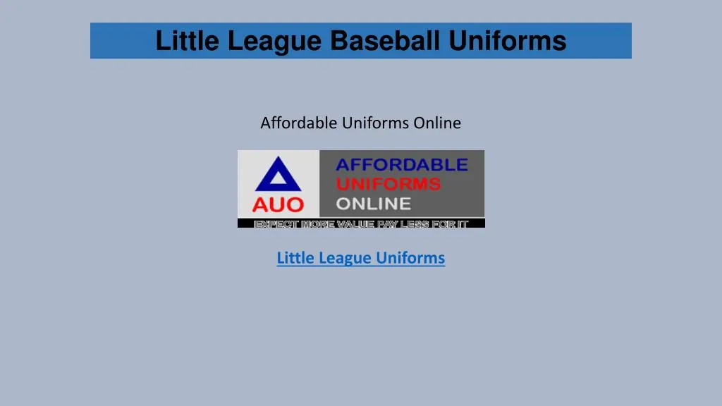 little league baseball uniforms