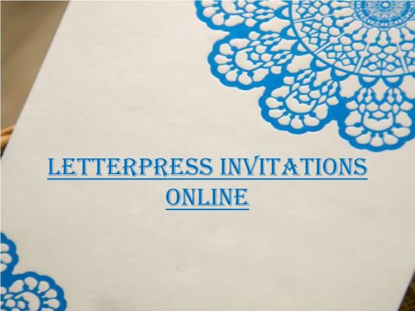 Letterpress Invitations Online