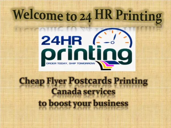 Cheap Flyer Printing Canada, Postcard Printing Services - 24hrprinting.ca