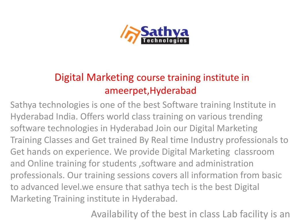 digital marketing course training institute