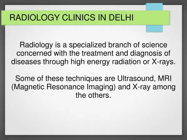 best radiology clinics in delhi