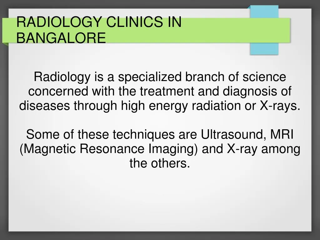 radiology clinics in bangalore