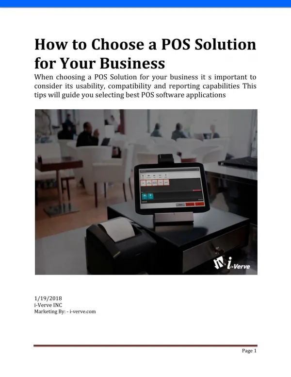 How to choose best POS solution