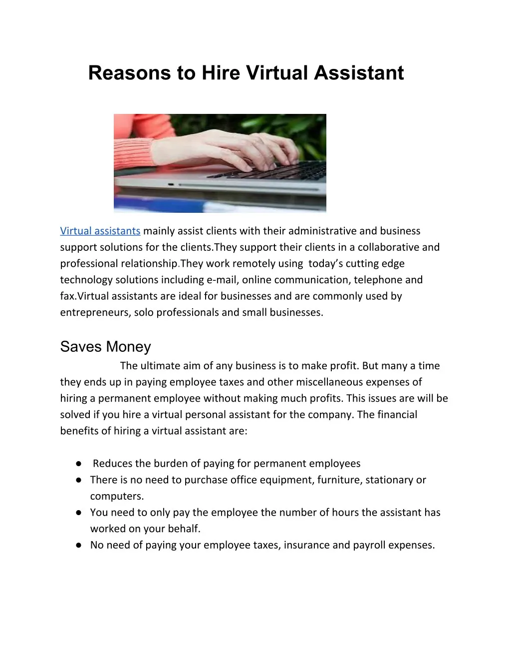 reasons to hire virtual assistant