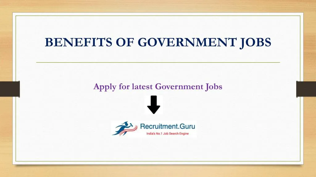 benefits of government jobs