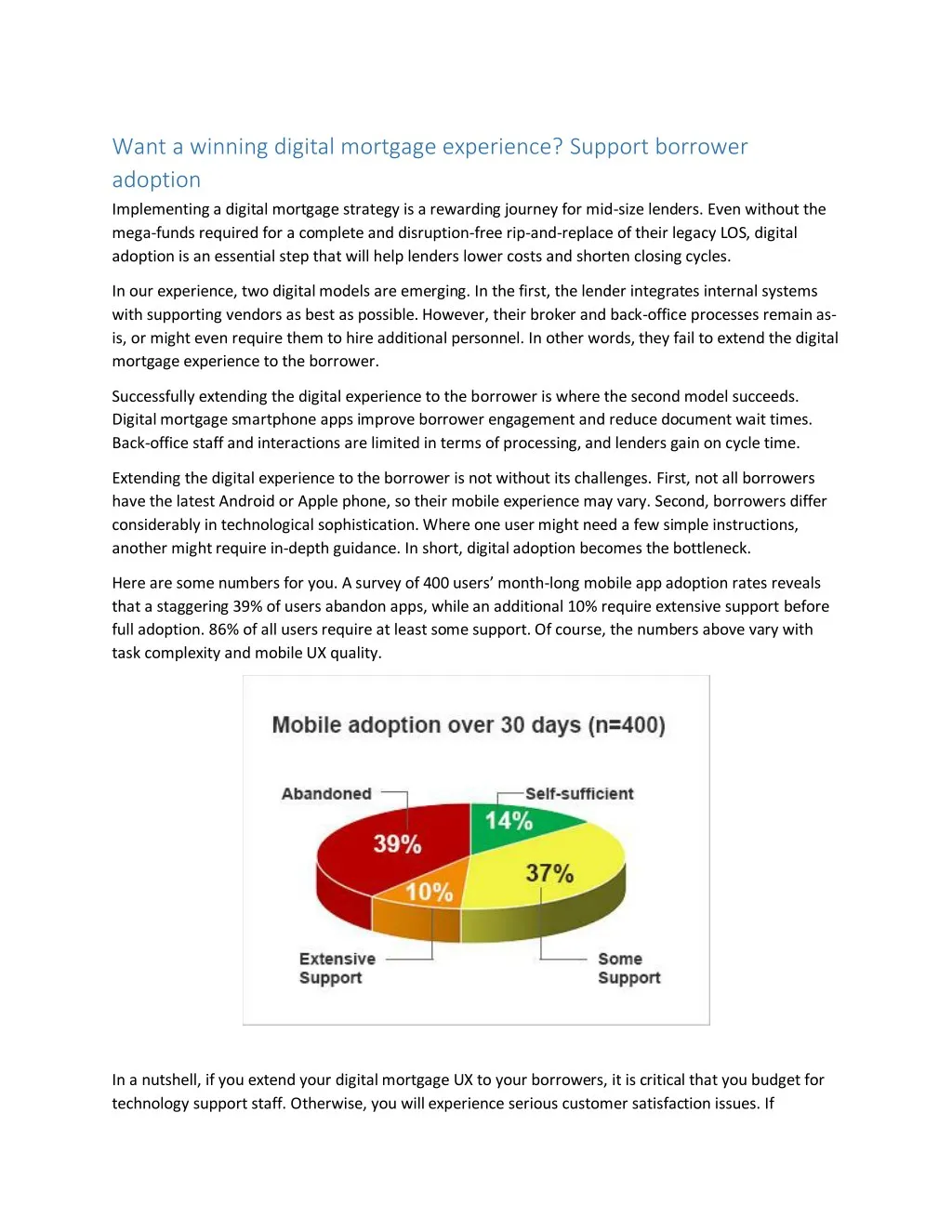 want a winning digital mortgage experience