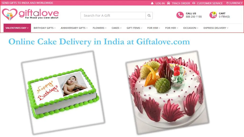 online cake delivery in india at giftalove com