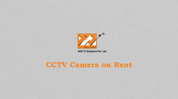 CCTV Camera on Rent