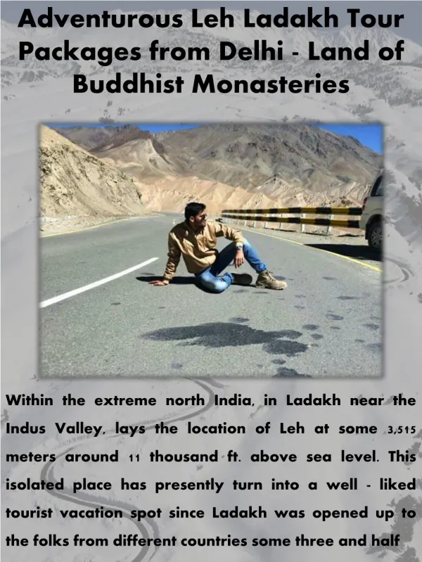 Adventurous Leh Ladakh Tour Packages from Delhi - Land of Buddhist Monasteries