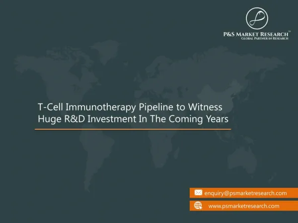 T-Cell Immunotherapy Pipeline Analysis - Growth opportunities, Competitive Landscape & Technology