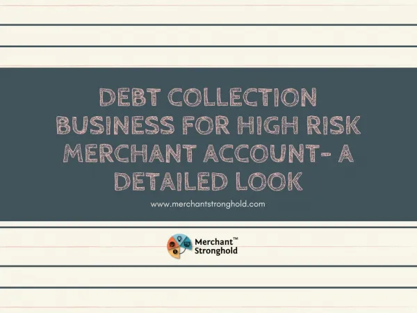 Debt Collection Business For High Risk Merchant Account- A Detailed Look