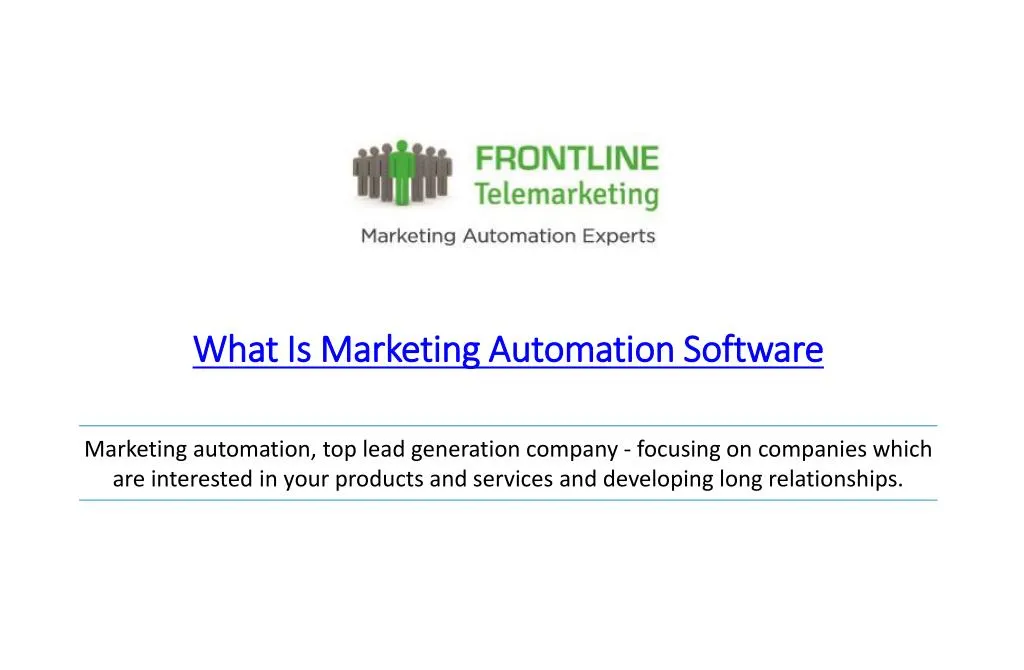 what is marketing automation software