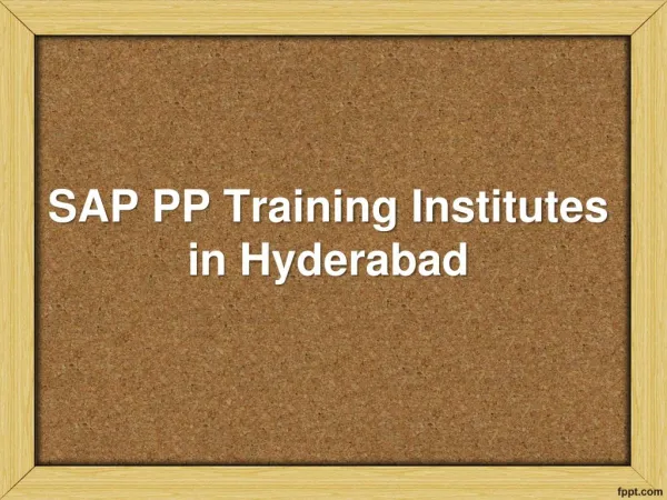SAP PP Training In Hyderabad, SAP PP Training Institutes in Hyderabad, SAP PP Online Training In Hyderabad – KMRsoft