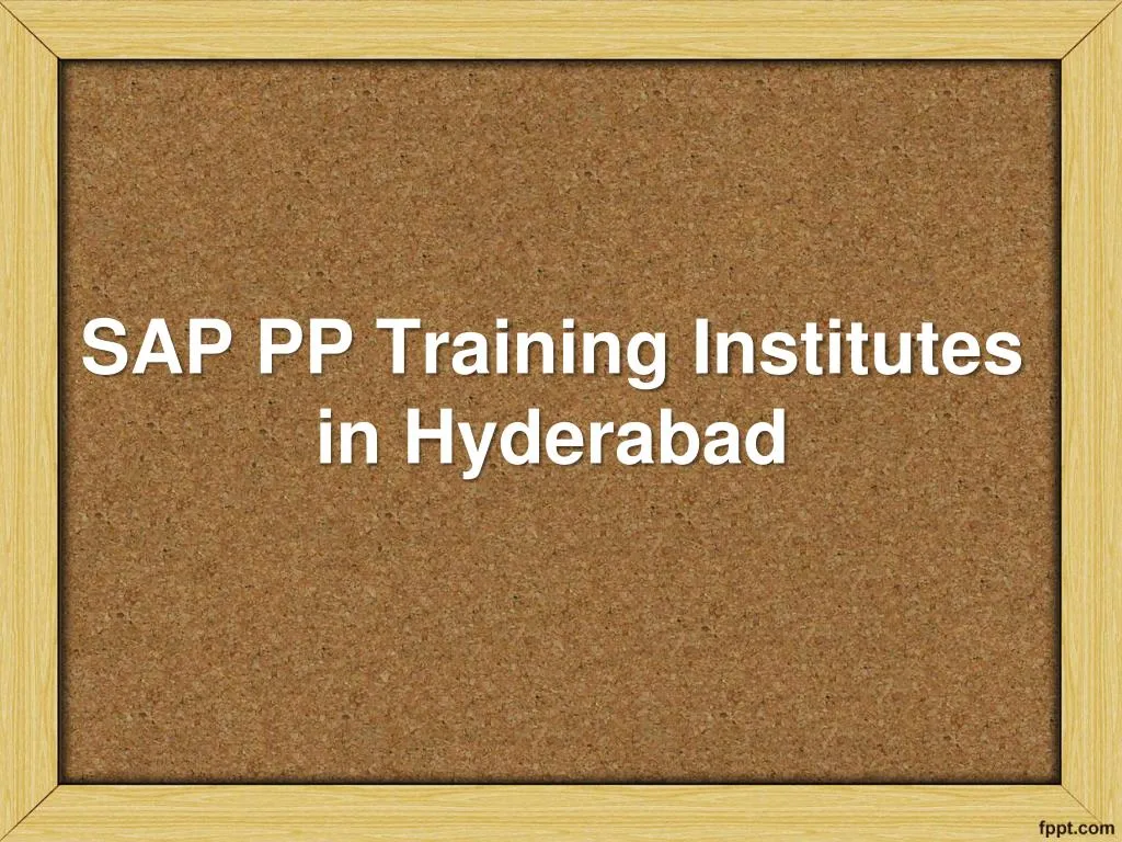 sap pp training institutes in hyderabad