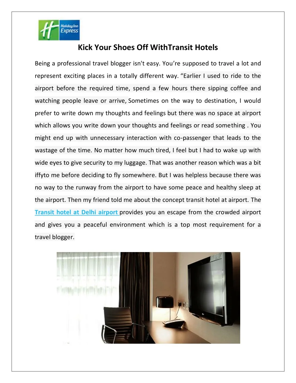 kick your shoes off withtransit hotels