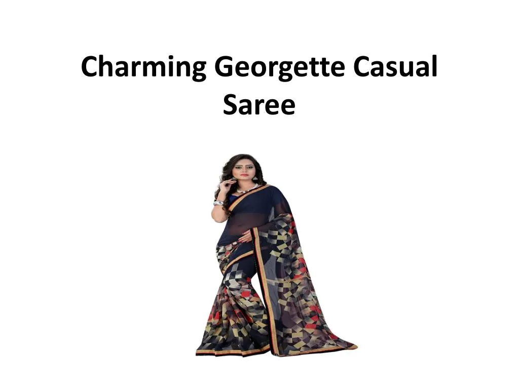 charming georgette casual saree