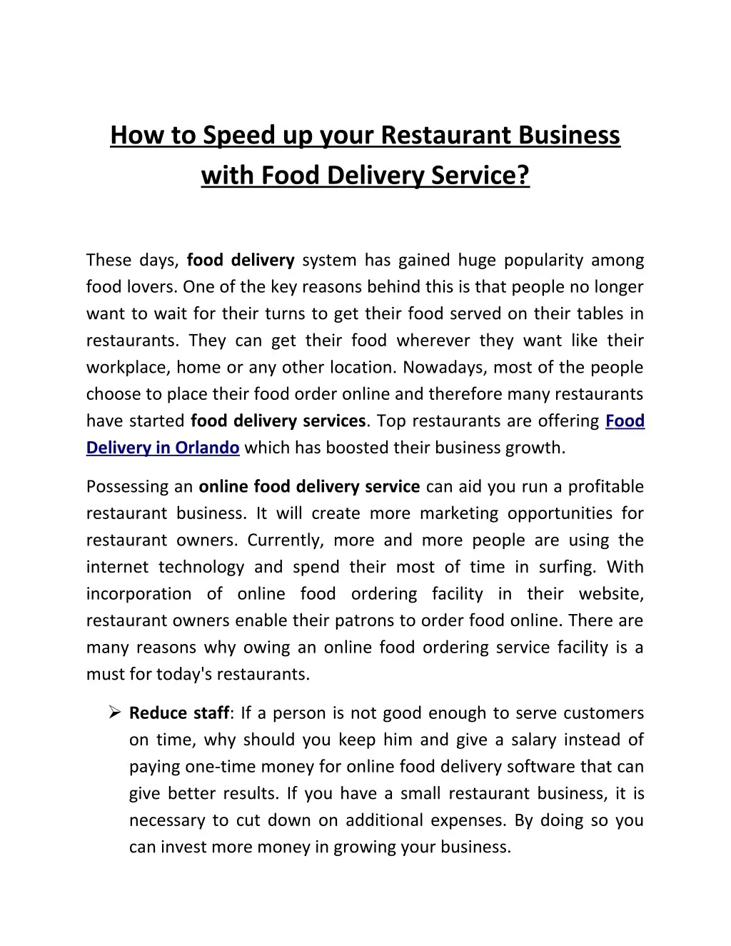 how to speed up your restaurant business with