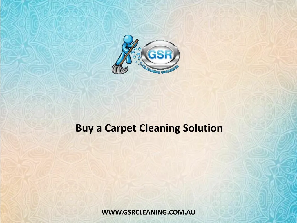buy a carpet cleaning solution