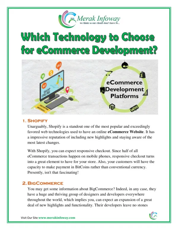 Which Technology to Choose for eCommerce Development?