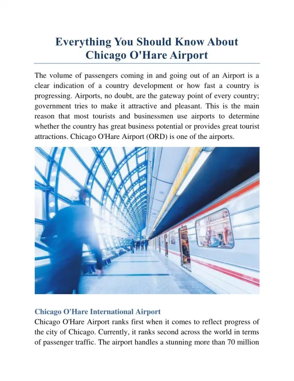Complete Guide to Chicago O'Hare International Airport