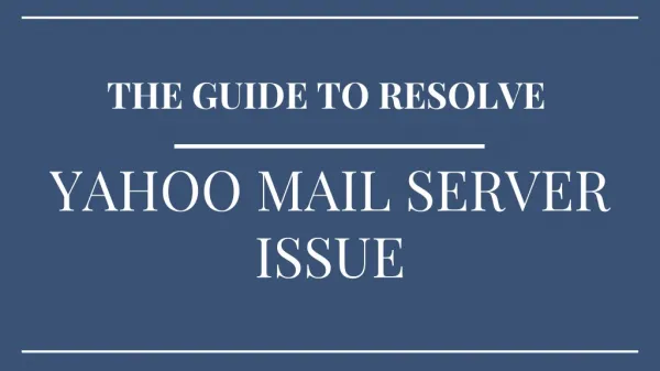 Resolve Yahoo Mail Server Errors On iPhone